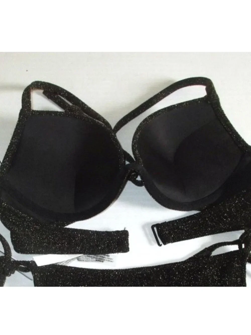 38DD/XL VICTORIA SECRET PINK Swim Super Push-Up Top Bikini Set +2cup (L-DD/XL)